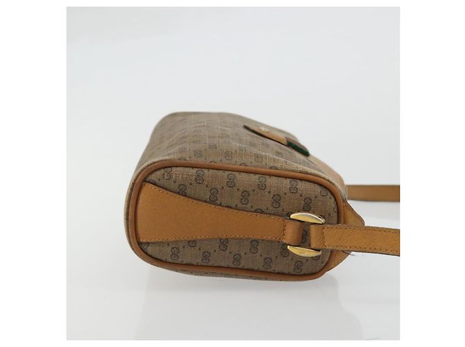 Borsa Sherry Line in PVC Beige e Oro Micro GG Supreme di GUCCI 89 02 018 Auth 175371 D'oro - vista 3