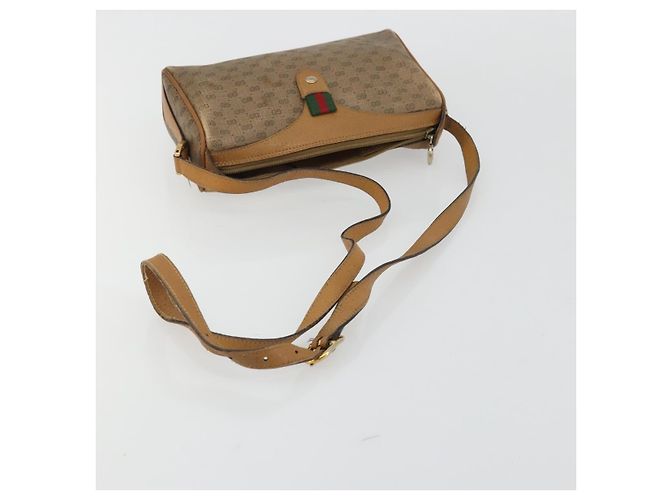 Borsa Sherry Line in PVC Beige e Oro Micro GG Supreme di GUCCI 89 02 018 Auth 175371 D'oro - vista 7