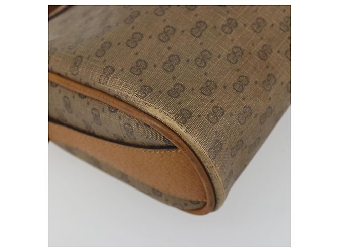 Borsa Sherry Line in PVC Beige e Oro Micro GG Supreme di GUCCI 89 02 018 Auth 175371 D'oro - vista 8