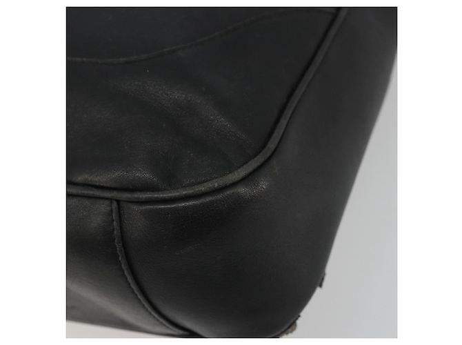 Gucci Bamboo Schultertasche Leder 2way Schwarz Silber Auth ka3910 - Ansicht 15
