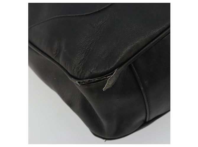 Gucci Bamboo Schultertasche Leder 2way Schwarz Silber Auth ka3910 - Ansicht 16