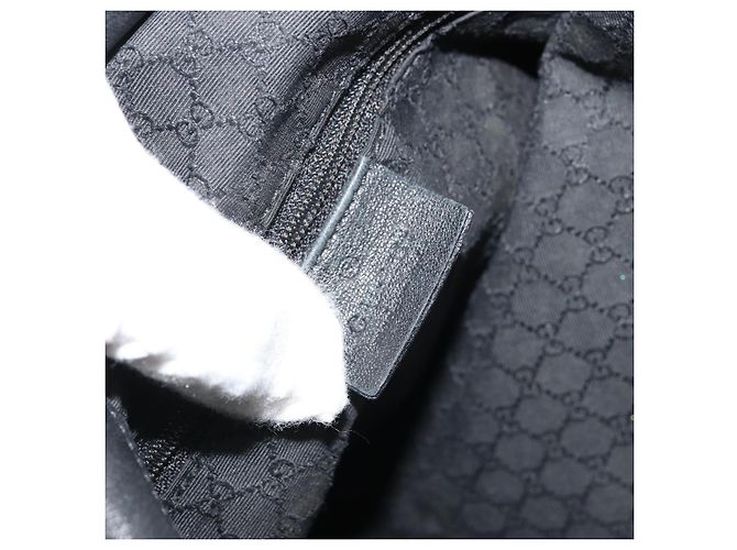 Gucci Bamboo Schultertasche Leder 2way Schwarz Silber Auth ka3910 - Ansicht 18