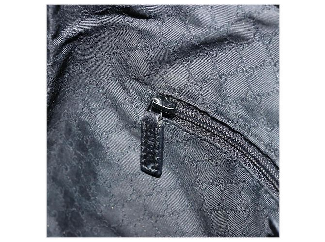 Gucci Bamboo Schultertasche Leder 2way Schwarz Silber Auth ka3910 - Ansicht 21