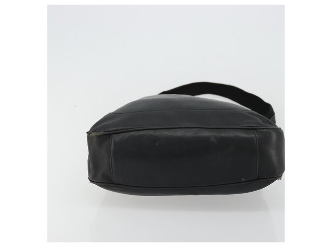 Gucci Bamboo Schultertasche Leder 2way Schwarz Silber Auth ka3910 - Ansicht 5