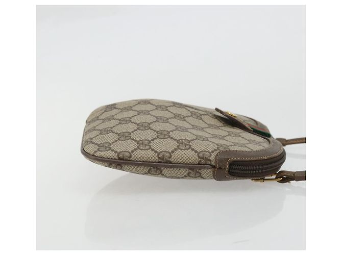 Borsa Sherry Line GG Supreme Web di GUCCI in PVC beige e oro 904 02 047 Auth 175286 D'oro - vista 3