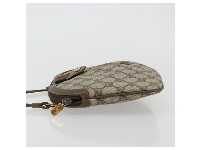 Borsa Sherry Line GG Supreme Web di GUCCI in PVC beige e oro 904 02 047 Auth 175286 D'oro - vista 4