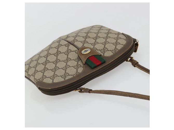 Borsa Sherry Line GG Supreme Web di GUCCI in PVC beige e oro 904 02 047 Auth 175286 D'oro - vista 6