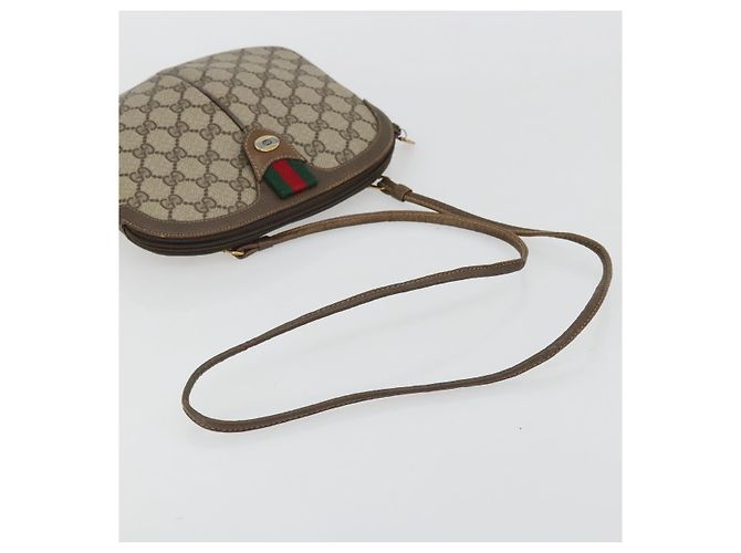 Borsa Sherry Line GG Supreme Web di GUCCI in PVC beige e oro 904 02 047 Auth 175286 D'oro - vista 7