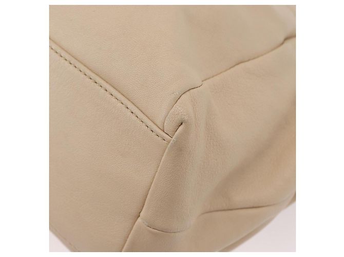 Borsa a mano Vala in pelle 2 in 1 avorio e oro Auth BA12126A di Salvatore Ferragamo - vista 17