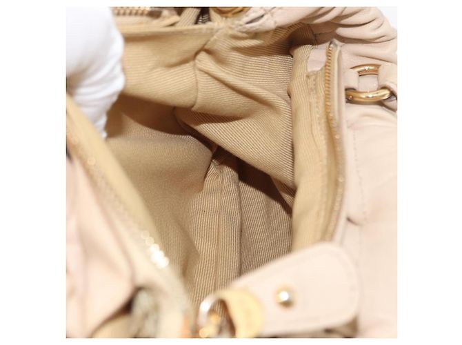 Borsa a mano Vala in pelle 2 in 1 avorio e oro Auth BA12126A di Salvatore Ferragamo - vista 23