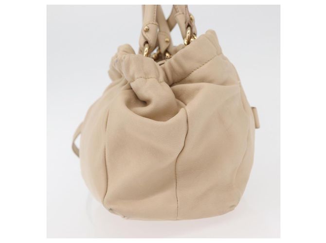 Borsa a mano Vala in pelle 2 in 1 avorio e oro Auth BA12126A di Salvatore Ferragamo - vista 4