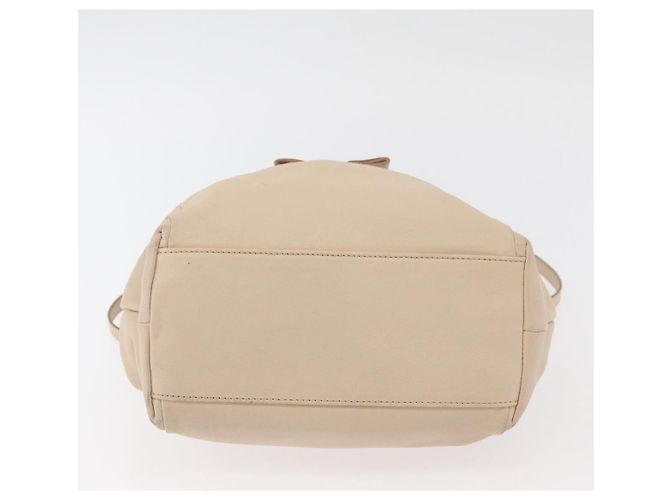 Borsa a mano Vala in pelle 2 in 1 avorio e oro Auth BA12126A di Salvatore Ferragamo - vista 5