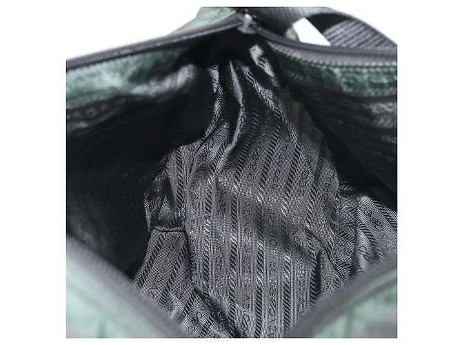 Borsa a Spalla PRADA in Nylon Verde Argento Autentica mr2330 - vista 19