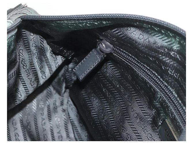 Borsa a Spalla PRADA in Nylon Verde Argento Autentica mr2330 - vista 21