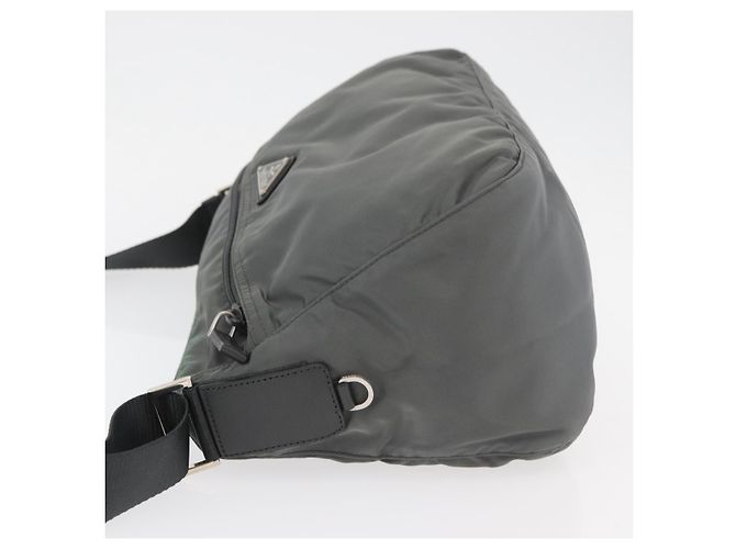 Borsa a Spalla PRADA in Nylon Verde Argento Autentica mr2330 - vista 4
