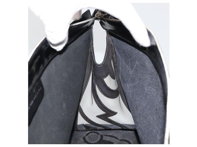 Borsa tote in pelle nera e argento Salvatore Ferragamo Auth YKZ1497 Nero - vista 18