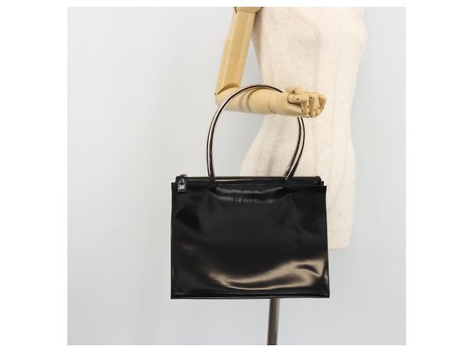 Borsa tote in pelle nera e argento Salvatore Ferragamo Auth YKZ1497 Nero - vista 19