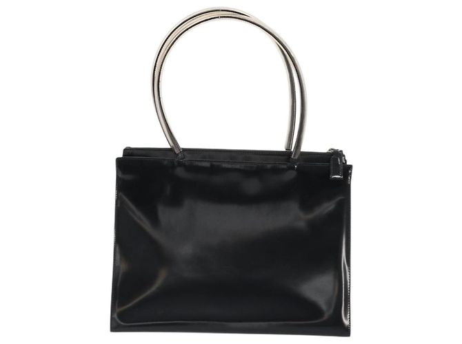 Borsa tote in pelle nera e argento Salvatore Ferragamo Auth YKZ1497 Nero - vista 2