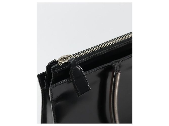 Borsa tote in pelle nera e argento Salvatore Ferragamo Auth YKZ1497 Nero - vista 9