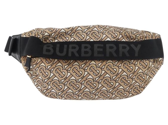 Borsa a corpo BURBERRY in nylon beige oro Auth mr2305A D'oro - vista 13