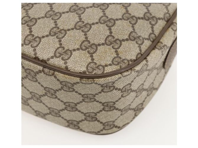GUCCI GG Supreme Web Sherry Line Bag PVC Beige Gold 89 02 032 Auth 175961 Golden - view 16