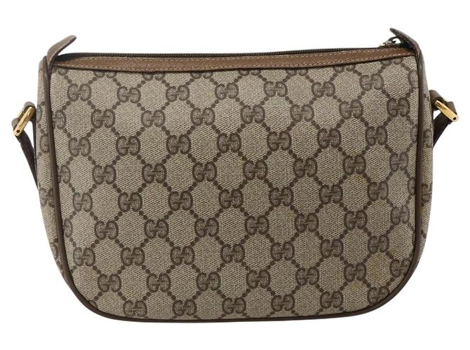 GUCCI GG Supreme Web Sherry Line Bag PVC Beige Gold 89 02 032 Auth 175961 Golden - view 2