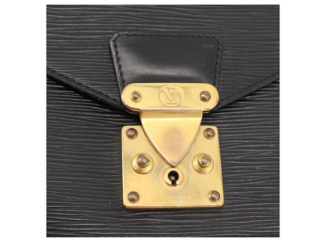 LOUIS VUITTON Borsa a Mano Epi Monceau 28 Nera M52122 LV Auth 176555 Nero - vista 17