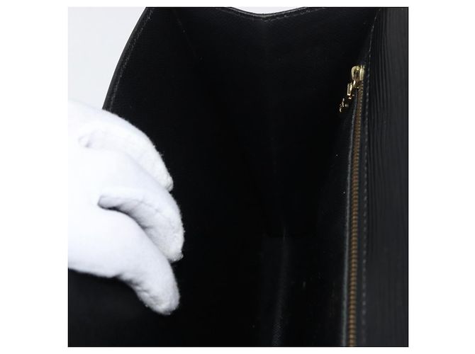 LOUIS VUITTON Borsa a Mano Epi Monceau 28 Nera M52122 LV Auth 176555 Nero - vista 21