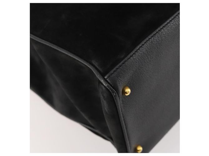 Borsa a mano in suede GUCCI Bamboo 2way Nero Oro 002 2855 0322 0 Auth bs34248 D'oro - vista 10