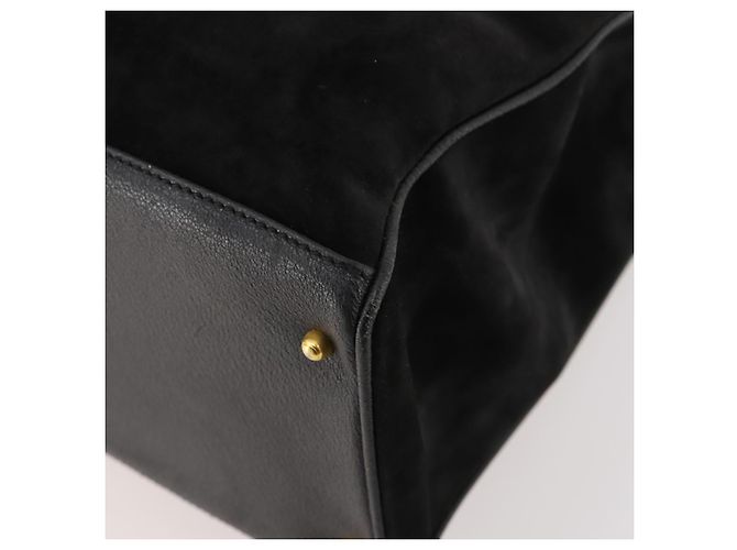 Borsa a mano in suede GUCCI Bamboo 2way Nero Oro 002 2855 0322 0 Auth bs34248 D'oro - vista 15