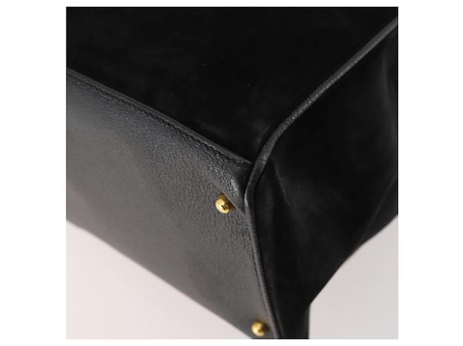 Borsa a mano in suede GUCCI Bamboo 2way Nero Oro 002 2855 0322 0 Auth bs34248 D'oro - vista 17