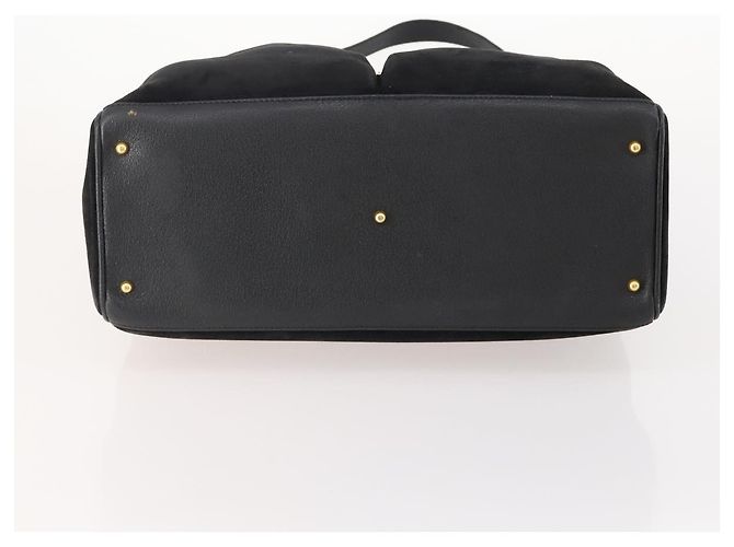 Borsa a mano in suede GUCCI Bamboo 2way Nero Oro 002 2855 0322 0 Auth bs34248 D'oro - vista 5