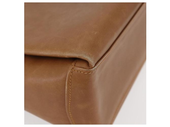 Borsa a mano GUCCI in pelle marrone dorato Auth ka3873 D'oro - vista 14