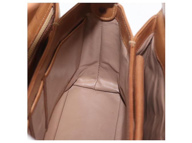 Borsa a mano GUCCI in pelle marrone dorato Auth ka3873 D'oro - vista 18