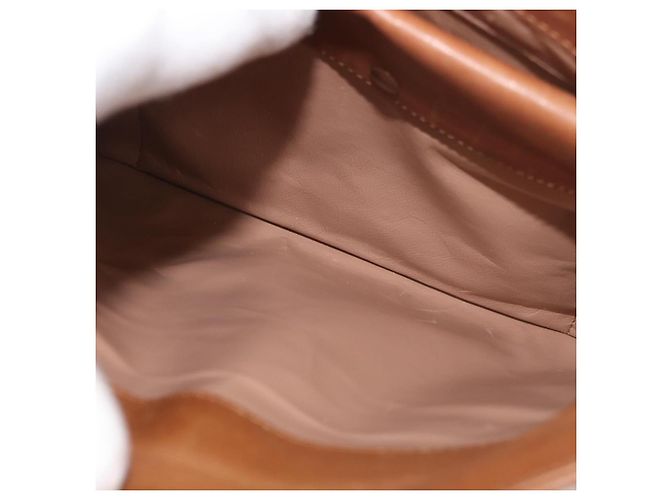 Borsa a mano GUCCI in pelle marrone dorato Auth ka3873 D'oro - vista 20