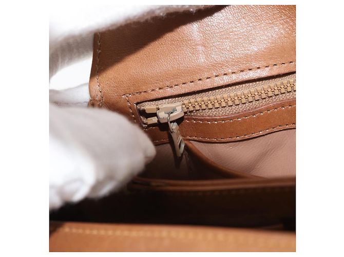 Borsa a mano GUCCI in pelle marrone dorato Auth ka3873 D'oro - vista 22