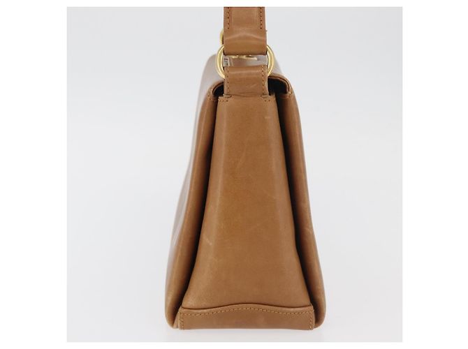 Borsa a mano GUCCI in pelle marrone dorato Auth ka3873 D'oro - vista 3