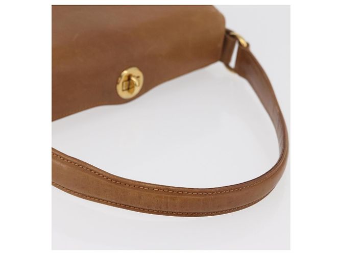 Borsa a mano GUCCI in pelle marrone dorato Auth ka3873 D'oro - vista 7
