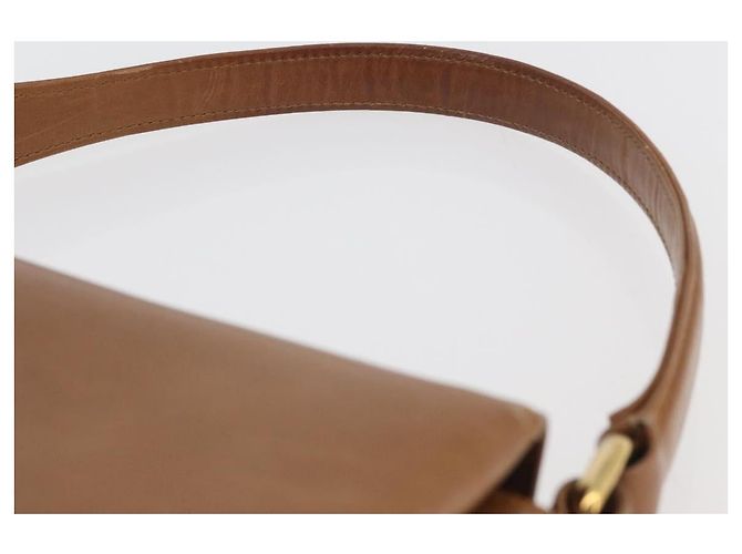 Borsa a mano GUCCI in pelle marrone dorato Auth ka3873 D'oro - vista 8