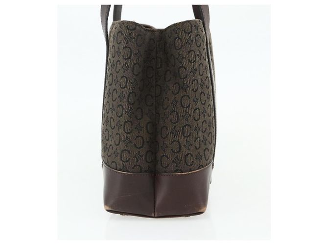 Céline Borsa a mano in tela Macadam C di CELINE marrone e oro Auth 175163 D'oro - vista 3