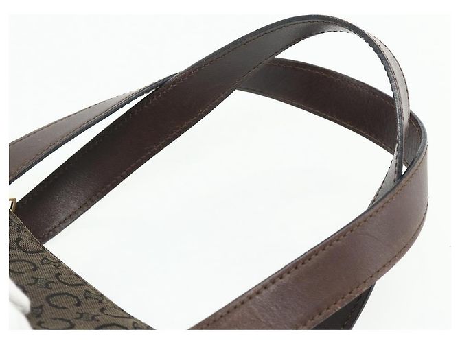 Céline Borsa a mano in tela Macadam C di CELINE marrone e oro Auth 175163 D'oro - vista 8