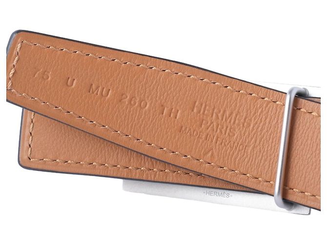 Hermès Médor Gürtel aus mattem Alligator in Vert d’Eau mit Palladium-Beschlägen Grün - Ansicht 2