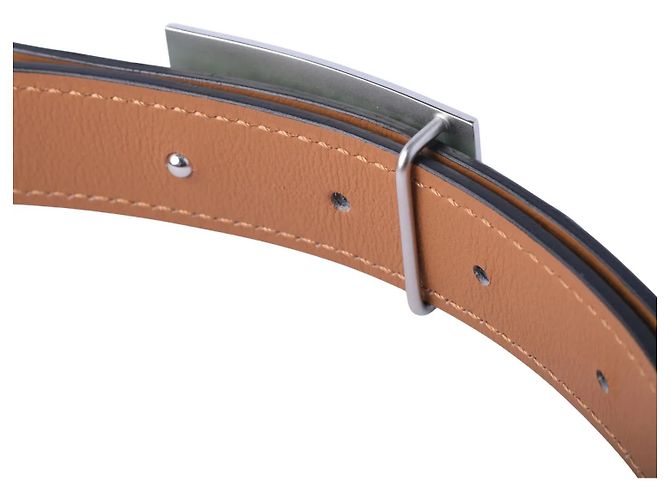 Hermès Médor Gürtel aus mattem Alligator in Vert d’Eau mit Palladium-Beschlägen Grün - Ansicht 3