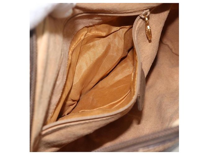 Borsa Sherry Line GG Supreme Web di GUCCI in PVC beige e oro 001 113 6472 Auth 175628 D'oro - vista 22