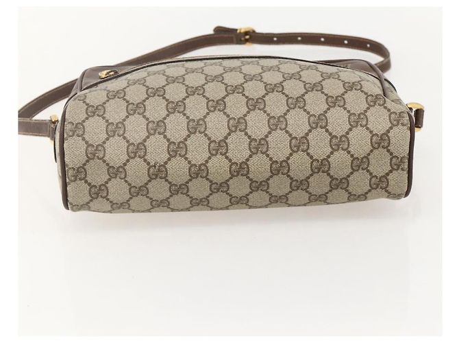 Borsa Sherry Line GG Supreme Web di GUCCI in PVC beige e oro 001 113 6472 Auth 175628 D'oro - vista 5