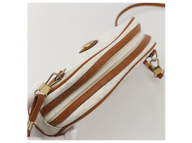 Borsa a Spalla GUCCI GG Plus Supreme PVC Bianco Oro Auth 175962 - vista 6