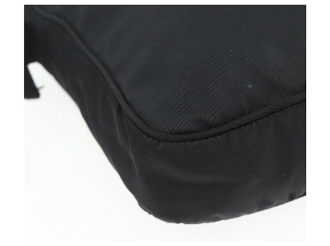 Borsa a Spalla Sportiva PRADA in Nylon Nero e Argento Auth ti3828 - vista 14