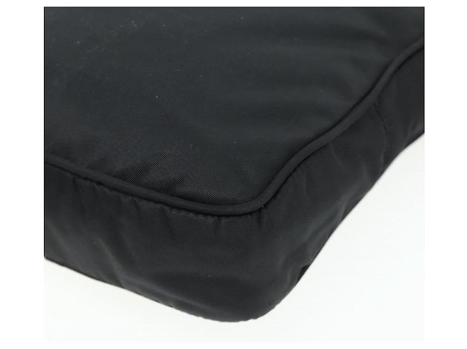 Borsa a Spalla Sportiva PRADA in Nylon Nero e Argento Auth ti3828 - vista 15