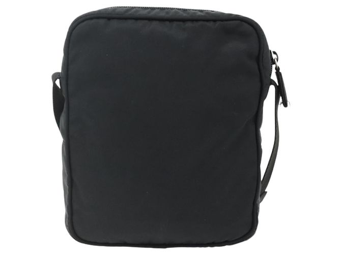 Borsa a Spalla Sportiva PRADA in Nylon Nero e Argento Auth ti3828 - vista 2