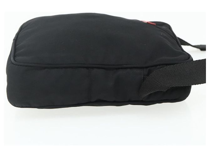 Borsa a Spalla Sportiva PRADA in Nylon Nero e Argento Auth ti3828 - vista 4